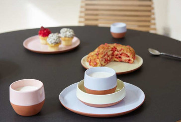 Stapelbaar Join servies in terracotta en pastelkleuren